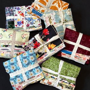 Ritagli di tessuto, avanzi, circa 450 g - circa 2,7 metri di tessuto per fascio, cotone, tessuto patchwork colorato per trapunte, fine rotolo