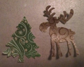 Edible Moose & Trees wafer paper cupcake toppers