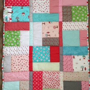 Colcha de bebê menina, manta de bebê, colcha de bebê colorida, pronta para enviar