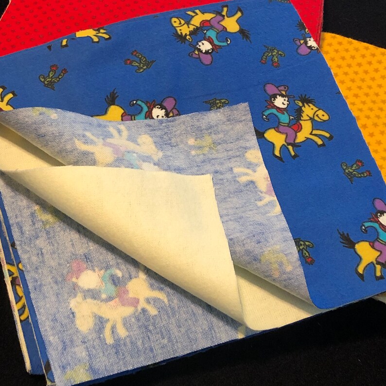 75 Cowboy Rodeo Pre Cut Rag Quilt Kit 8
