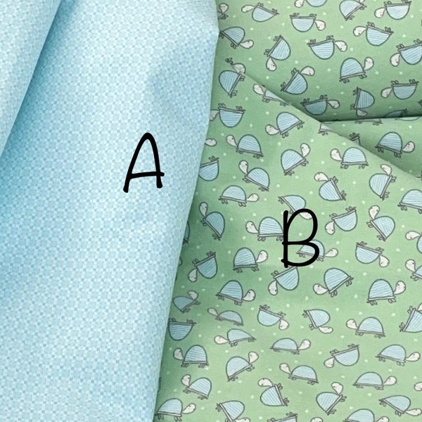 Doodle Baby Flannel by Benartex,13224F-44 turtle love, 13229F-80 dream geo, tossed turtles, Turquoise coordinate, quilt quality, soft