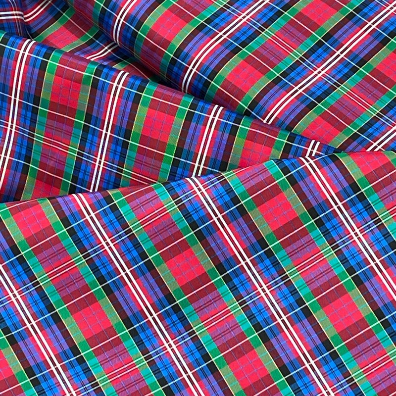 Multicolor Silk Taffeta Plaids & Stripes 071/1 Fabric main image 0