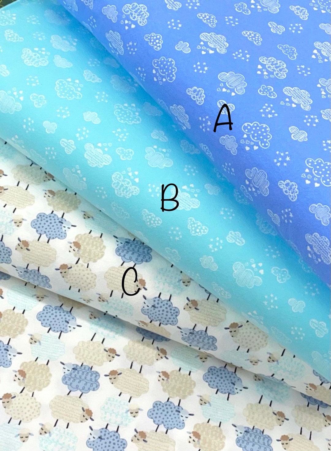 Sweet Dreams Sheep Flannel, by Kanvas Studio With Benartex, Aqua or