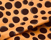 Orange brown dots, Halloween fabric, Sublime, polka dots, Halloween, trick or treat, costume fabric, table cloth, decorations crafts