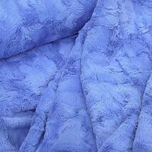 Blue French blue Minky Fabric, plush soft smooth gorgeous Cuddle Fabric E-Luxesnug from EZ Fabrics, Perfect for Throws, blankets, quilts