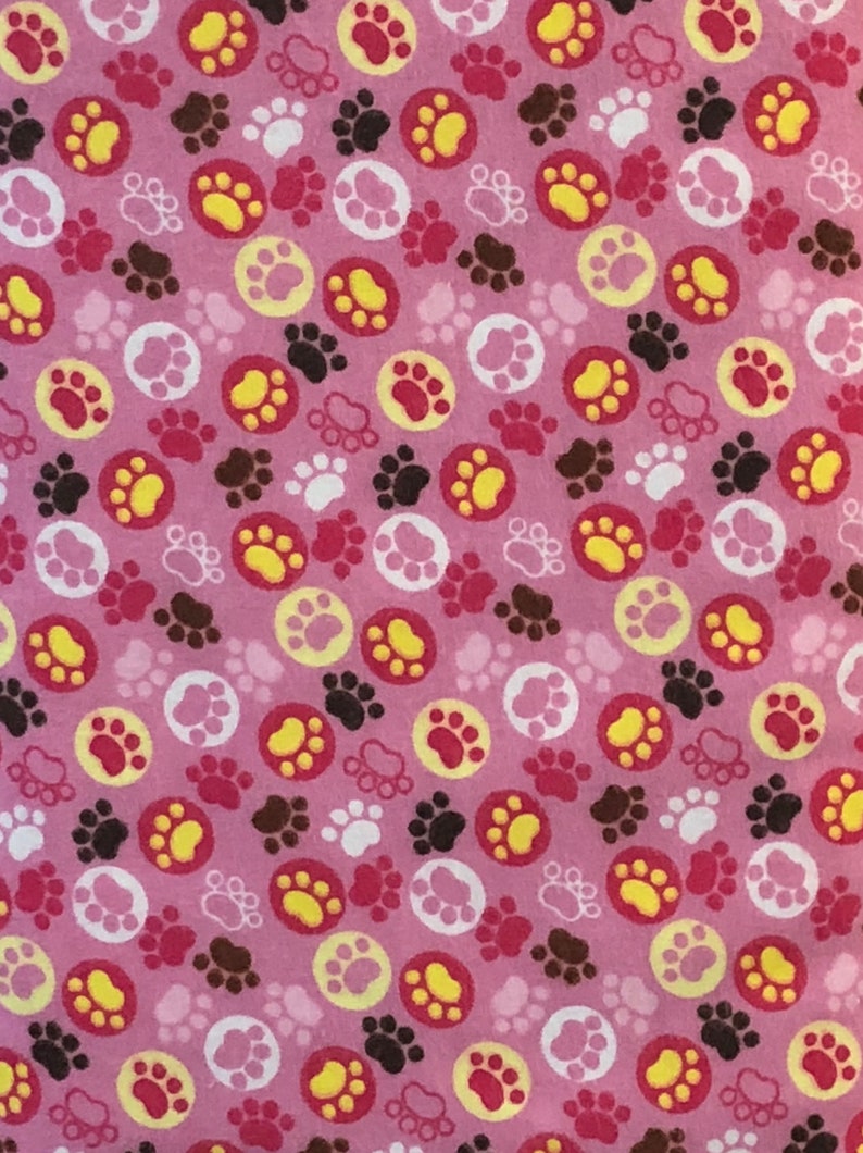 Cuddle teddy bear paw prints pink yellow brown teddybear Etsy