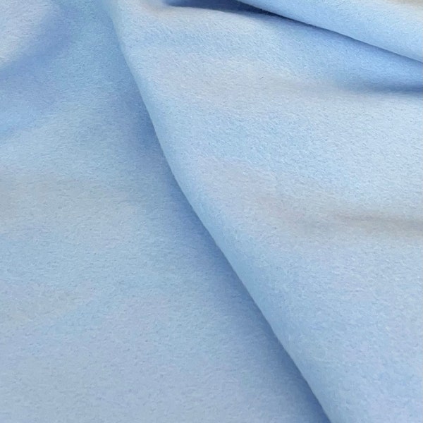 soft Baby Blue fleece fabric, sale discount, baby boy blanket,38 x 60 inches wide anti pill, DIY baby shower blanket