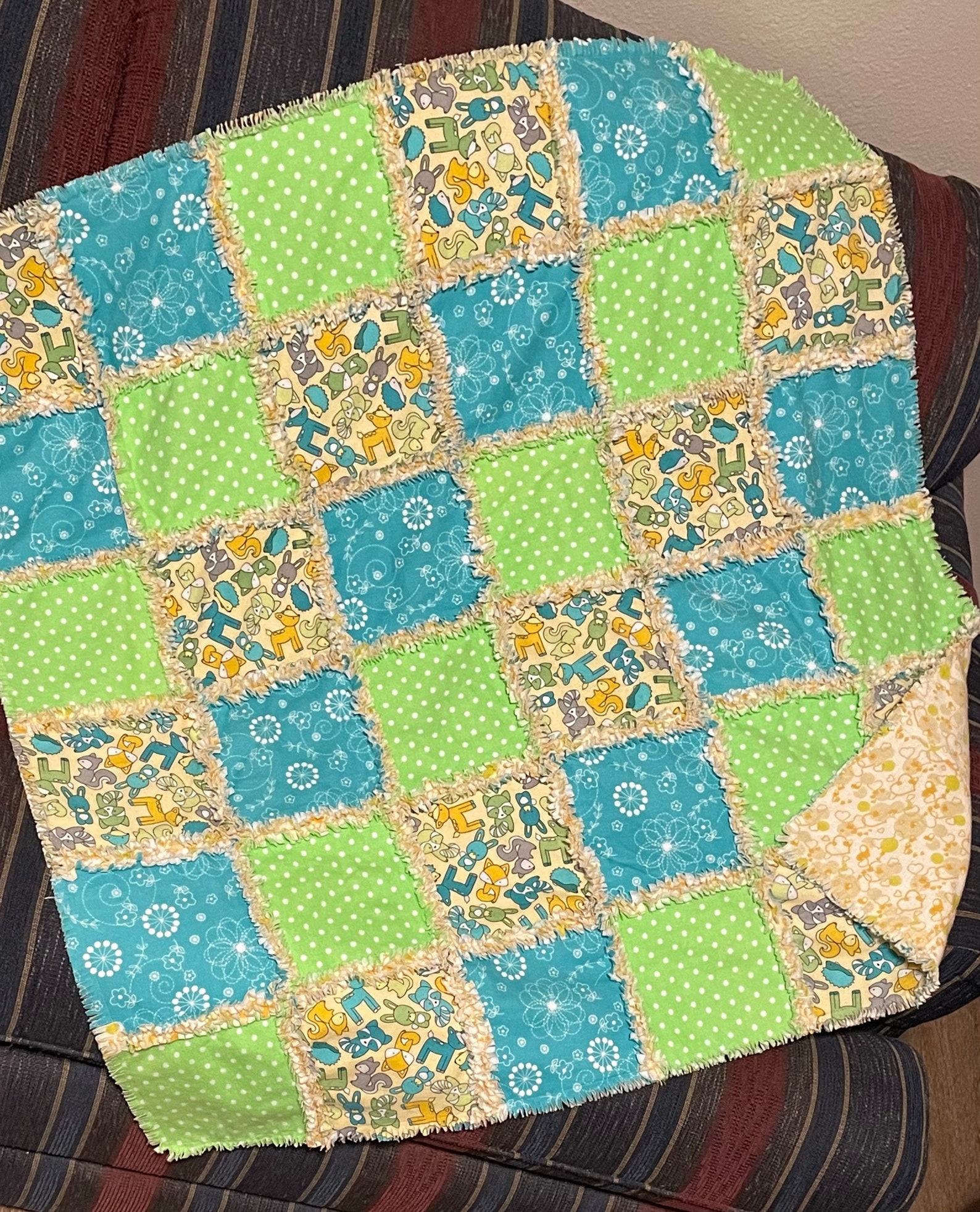 Babes in the Woods Rag Quilt Kit, 72 Pre Cut 7