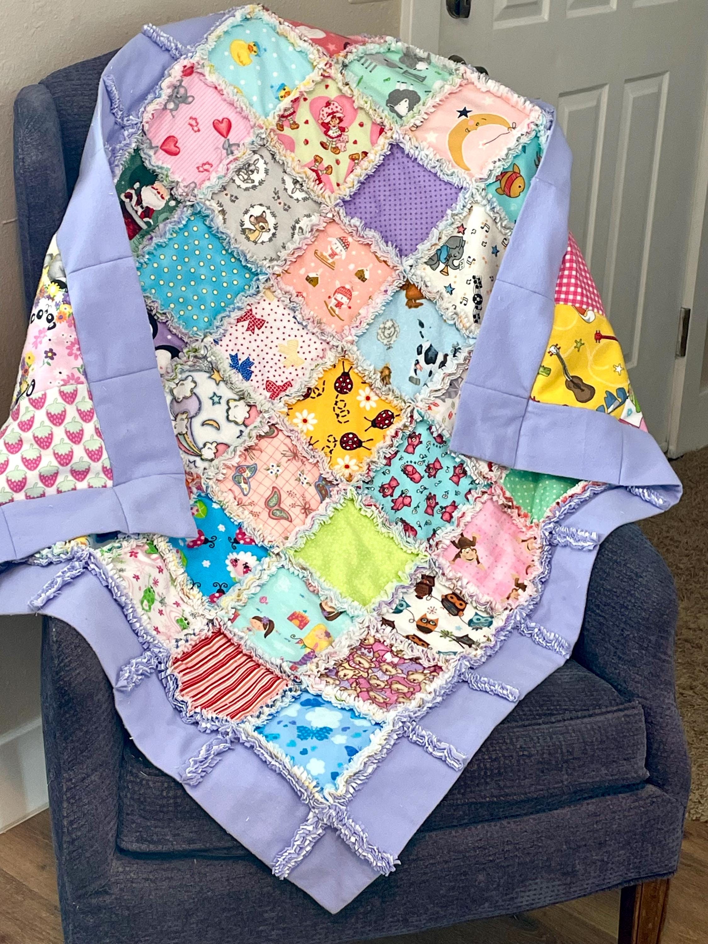 I SPY Rag Quilt Made From 6