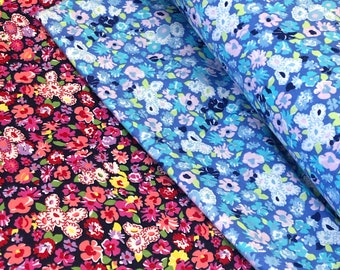 Rose Blumen Blume Garten Flanell Stoff, rosa gelb lila blau Marine