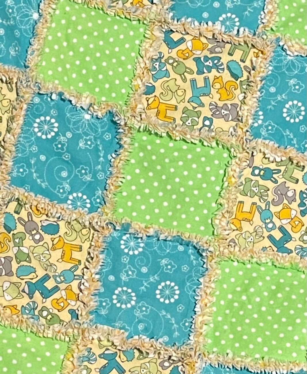 Babes in the Woods Rag Quilt Kit, 72 Pre Cut 7