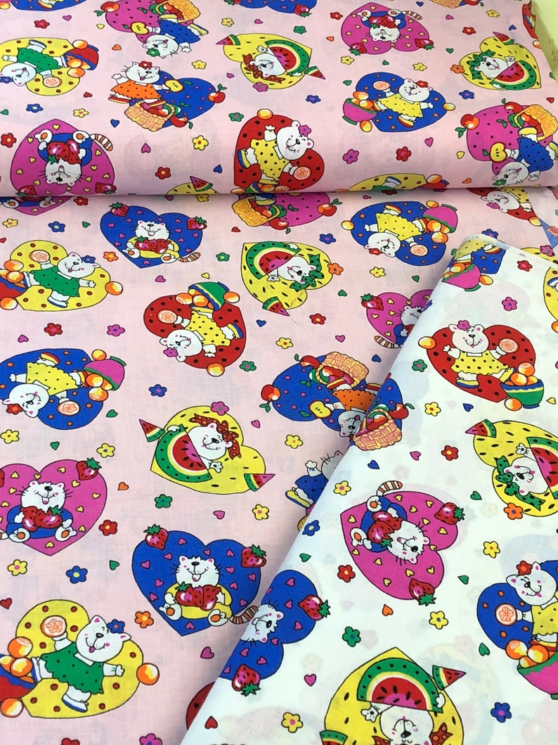 Kitty Cat fabric cotton quilting fabric baby blanket kitten Etsy