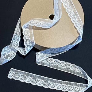 5 ou 10 jardas de renda marfim, 1,5" de largura, renda plana a granel, renda para vestido de menina, confecção de vestido de noiva, artesanato para cabelo, embrulho para presente de bonecas, desconto de venda