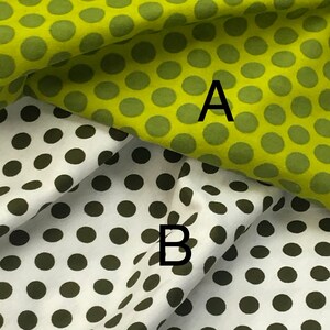 Polka dot green, white, cotton flannel quilting fabric, top quality, by the yard, by Diamond textiles, Holiday fabric, dot to dot image 1