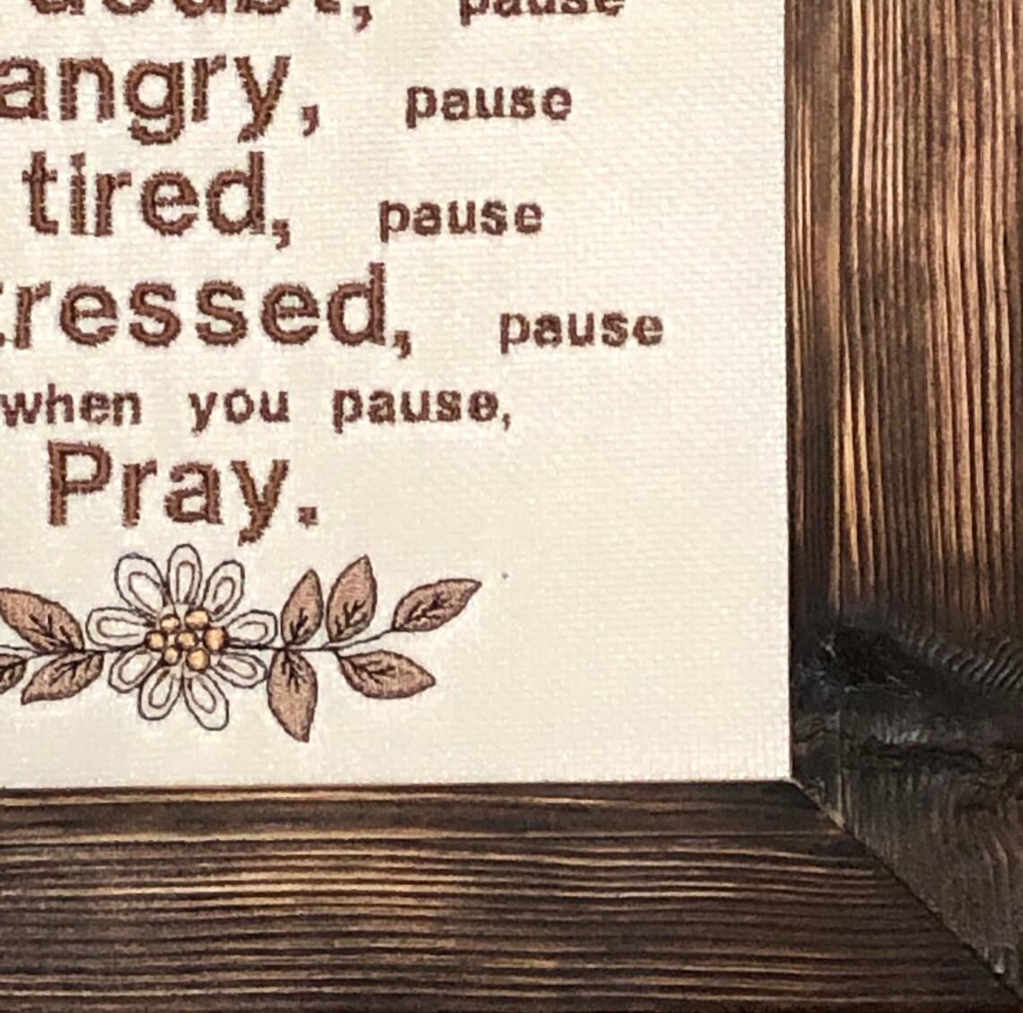 Prayer Wall Quote Embroidered on Screen Handmade Art Etsy