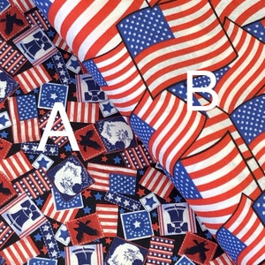Stars, SALE, Patriotic independence, 4th of July, red white blue, American flag, freedom, cotton fabric, Bald Eagle, Marshall Dry Goods