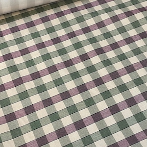 Upholstery gingham checks Tapestry Fabric, opaque urethan coating Canvas Duc fabric Designers choice, cotton Rayon, stain repellent 54&quot;-56&quot;