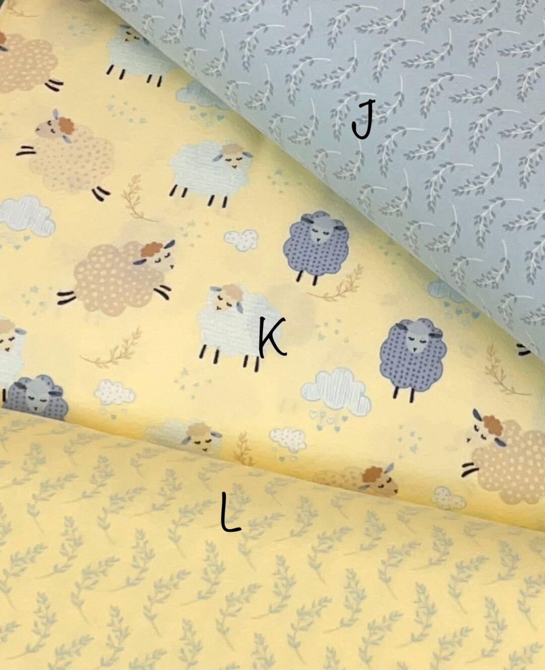 Sweet Dreams Sheep Flannel, by Kanvas Studio With Benartex, Buttercream