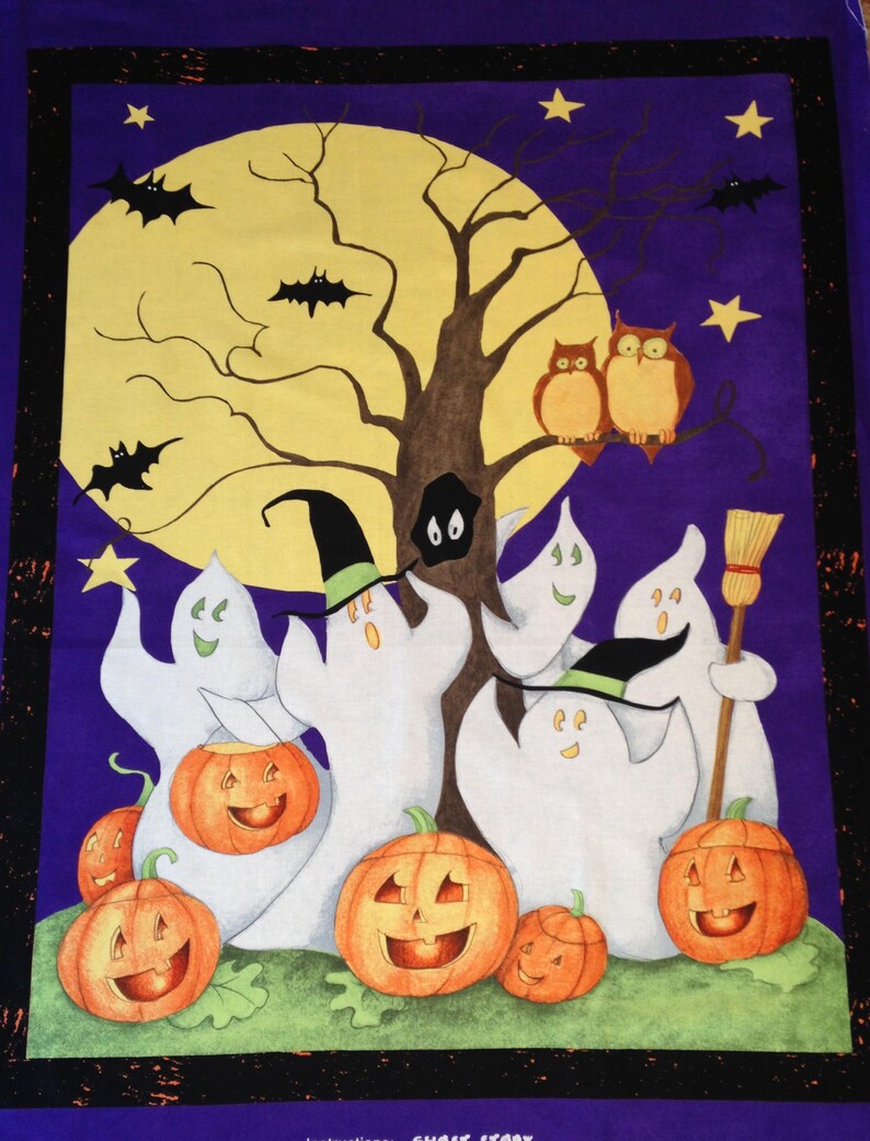 Halloween Fabric Panel Wall Hangings Decorations Halloween Etsy