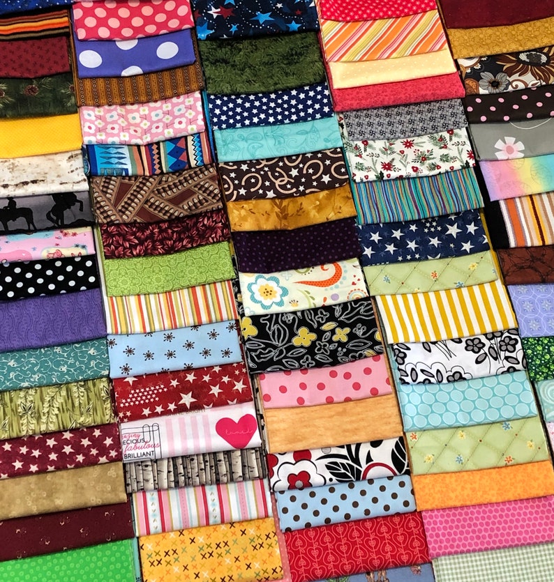 10 Quilt Fabric fat quarter Remnant Bundle Designer top Etsy