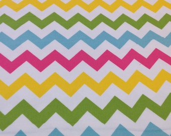 Tessuto di flanella chevron, chevron arcobaleno, tessuto blu scuro, verde, giallo viola arancio tagliato su misura