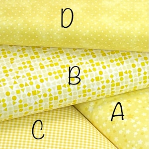 Yellow Playtime Flannel by Maywood Studio, shapes, gingham, stars, polka dots, crafts, quilting, sold by the yard, so soft, great quality