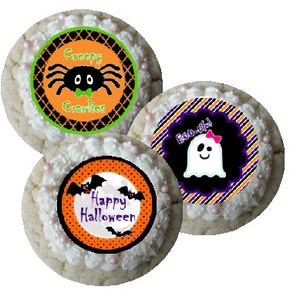 Halloween cupcake or cookie toppers Ghost, Spider, Bats