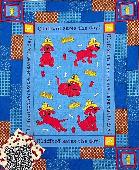 Clifford Big Red Dog Quilt Kit Puppy Paws Fire Hydrant Etsy