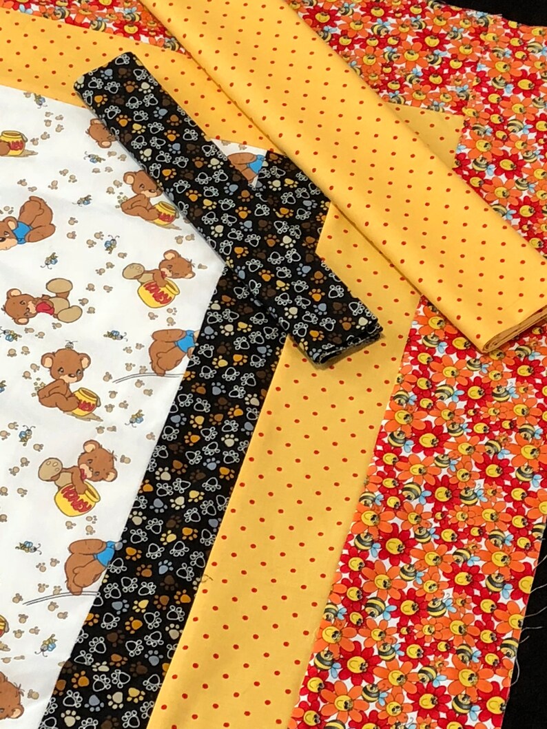 Honey bee teddy bear quilt kit Vintage Precious Moments baby Etsy