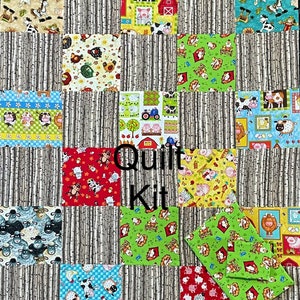 Baby Farm Animal QUILT KIT Sheep Horse Cow Pig Sheep - Etsy