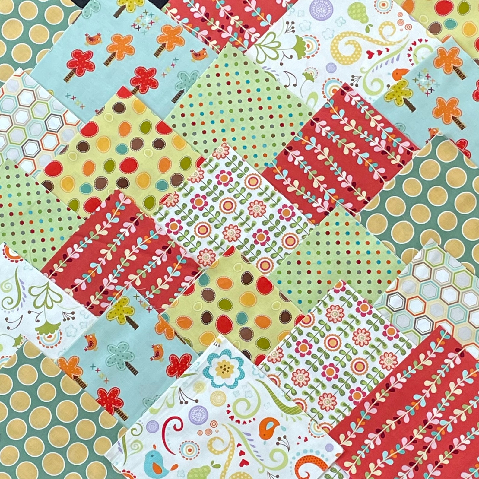 50 floral pre cut 7 fabric quilt square blocks Floral Etsy