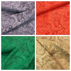 Marblecious marble fabric, orange green purple tan, swirl marble cotton fabric, quilting marble swirls, by Marshall Dry Goods, sold by yard