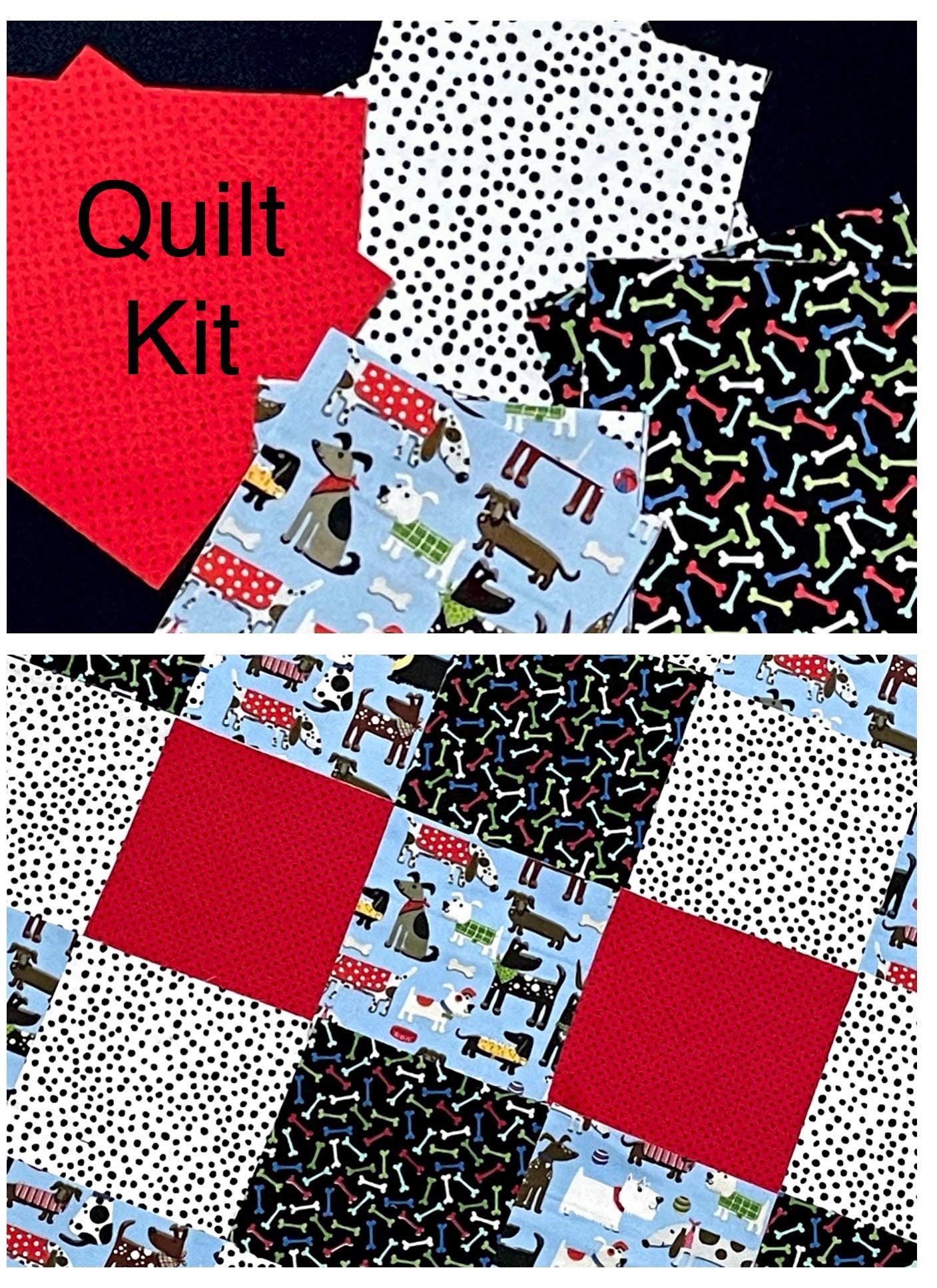 Puppy Dog Rag Quilt Kit 72 Pre Cut 7