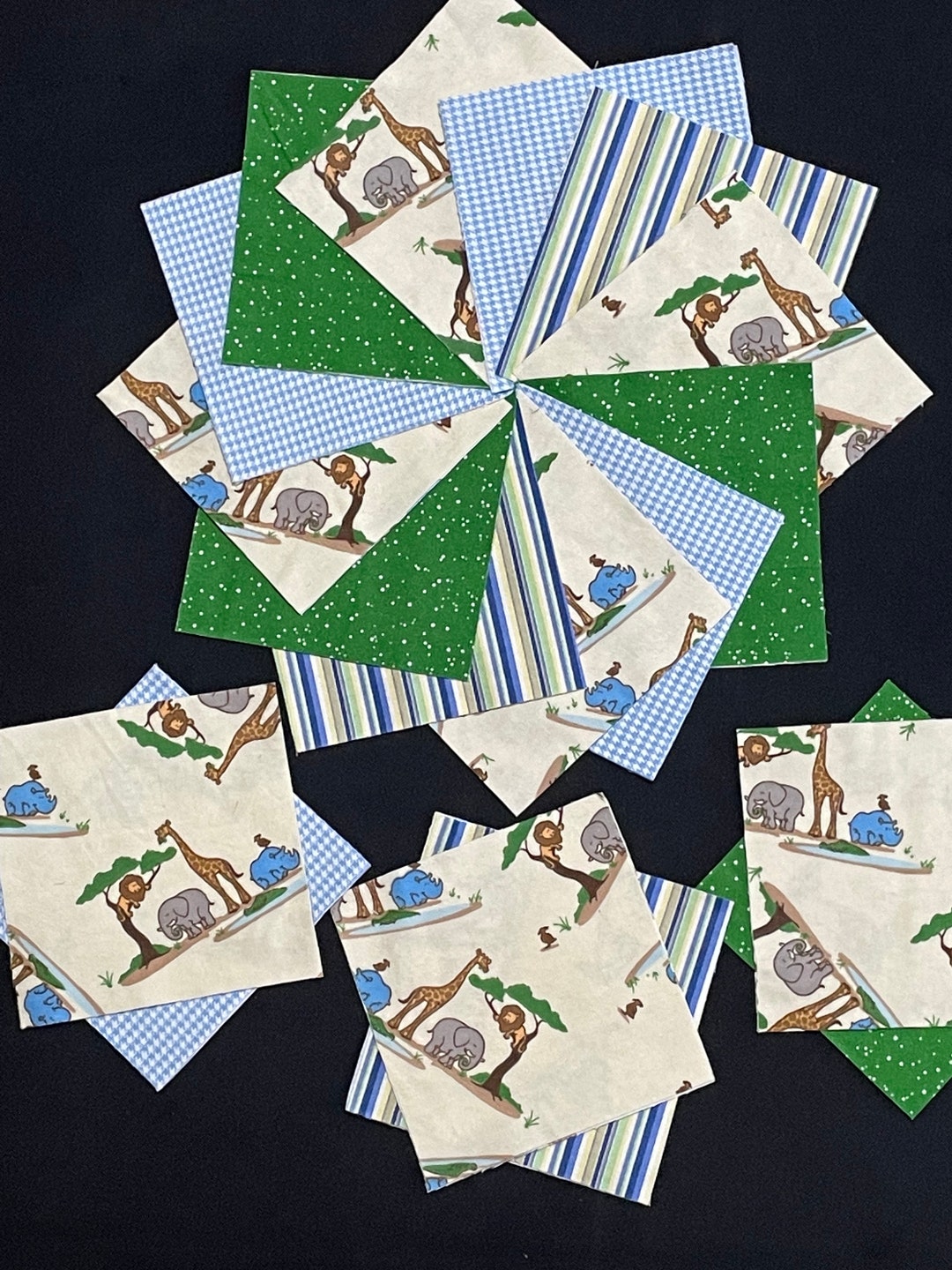 84 Jungle Pre Cut Rag Quilt Kit 7