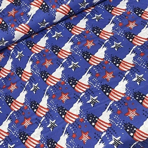 Stars, SALE, Patriotic independence, 4th of July, red white blue, American flag freedom, cotton fabric, Statue of Liberty Marshall Dry Goods
