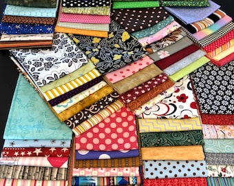 Fabric Scrapes-3 yard, fast 1 lbs, 12 qrt yard schnitte oder 12 fat Quarters, Baumwoll-Quilt-Stoff, Designer-Qualität, Grab Bag, Bol Ends Vielfalt