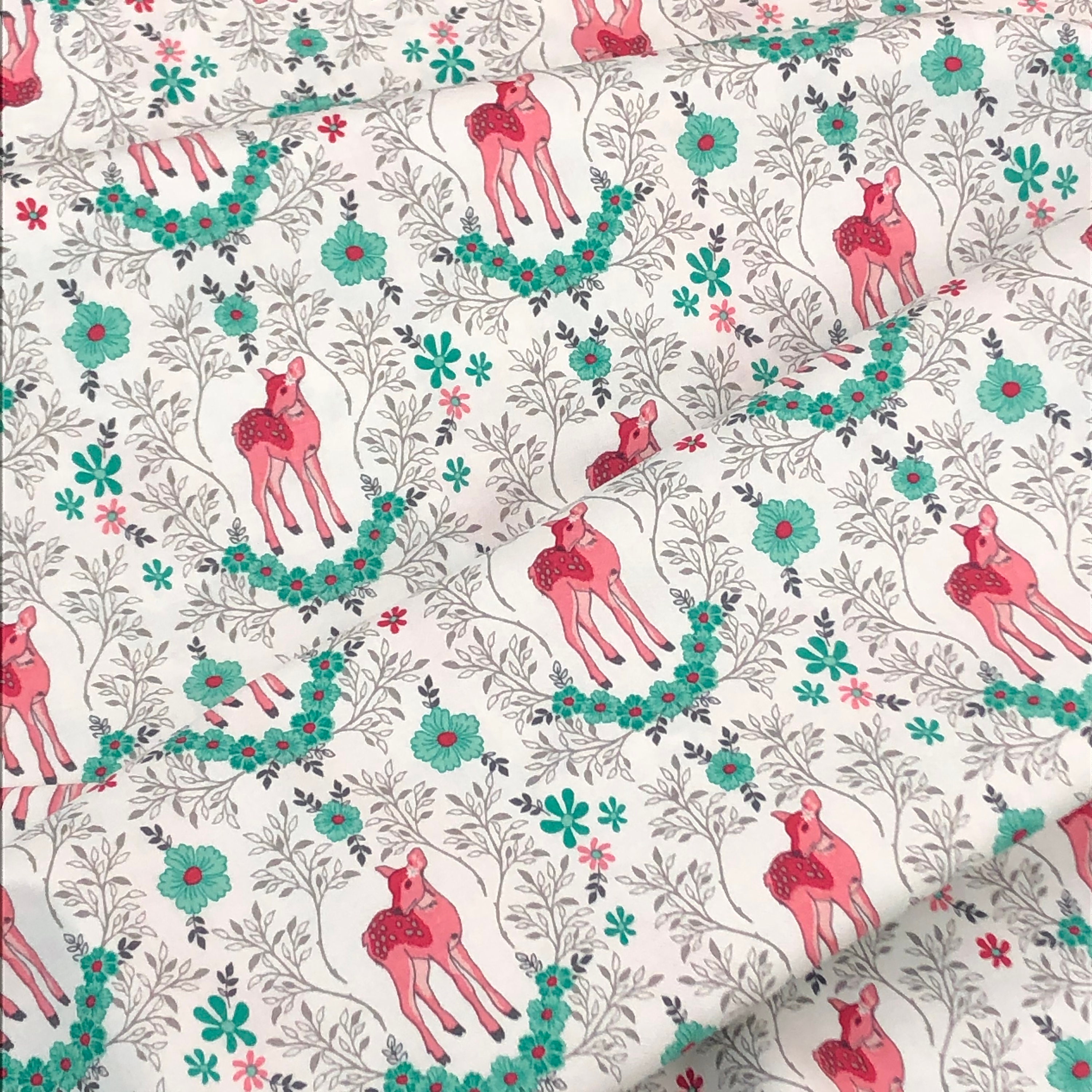 Flora and Fawn Fabric Riley Blake Fabric Flower garden | Etsy