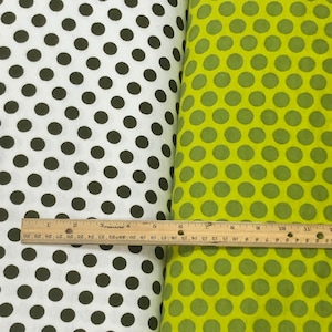 Polka dot green, white, cotton flannel quilting fabric, top quality, by the yard, by Diamond textiles, Holiday fabric, dot to dot image 2