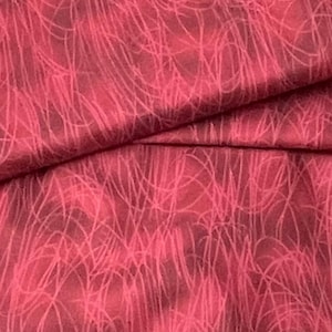 Deep red Cotton Quilting fabric, Brick swirl tones, cotton fabric, sold by the yard