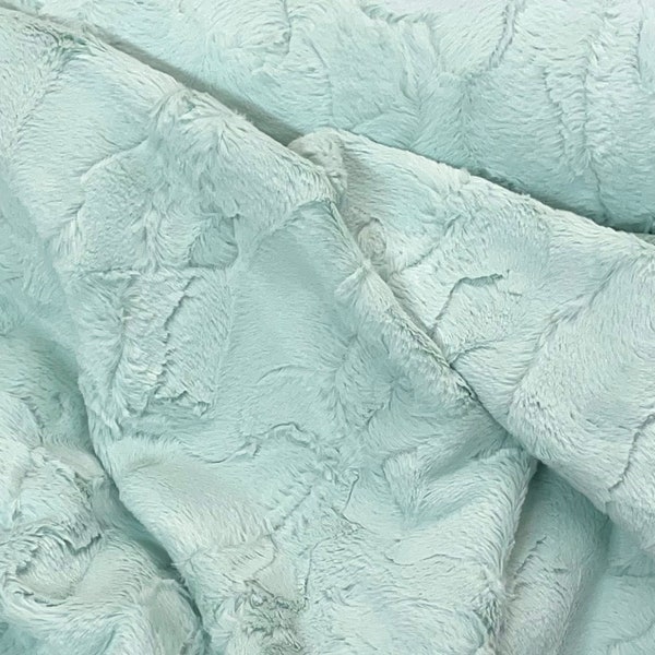 Light Green Ice Marble Minky Fabric, plush soft smooth gorgeous Cuddle Fabric E-Luxesnug from EZ Fabrics- Perfect for Throws blanket quilts