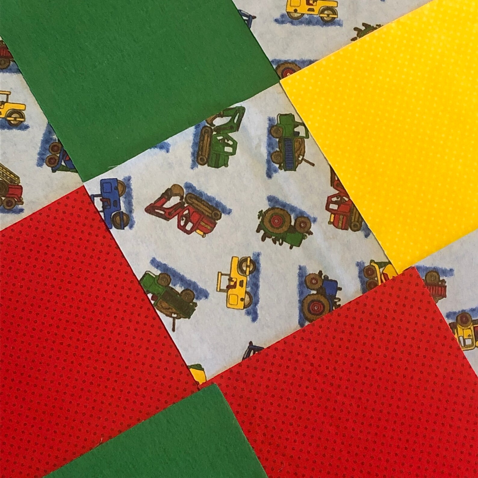 75 equipment construction pre cut quilt blocks baby rag quilt Etsy