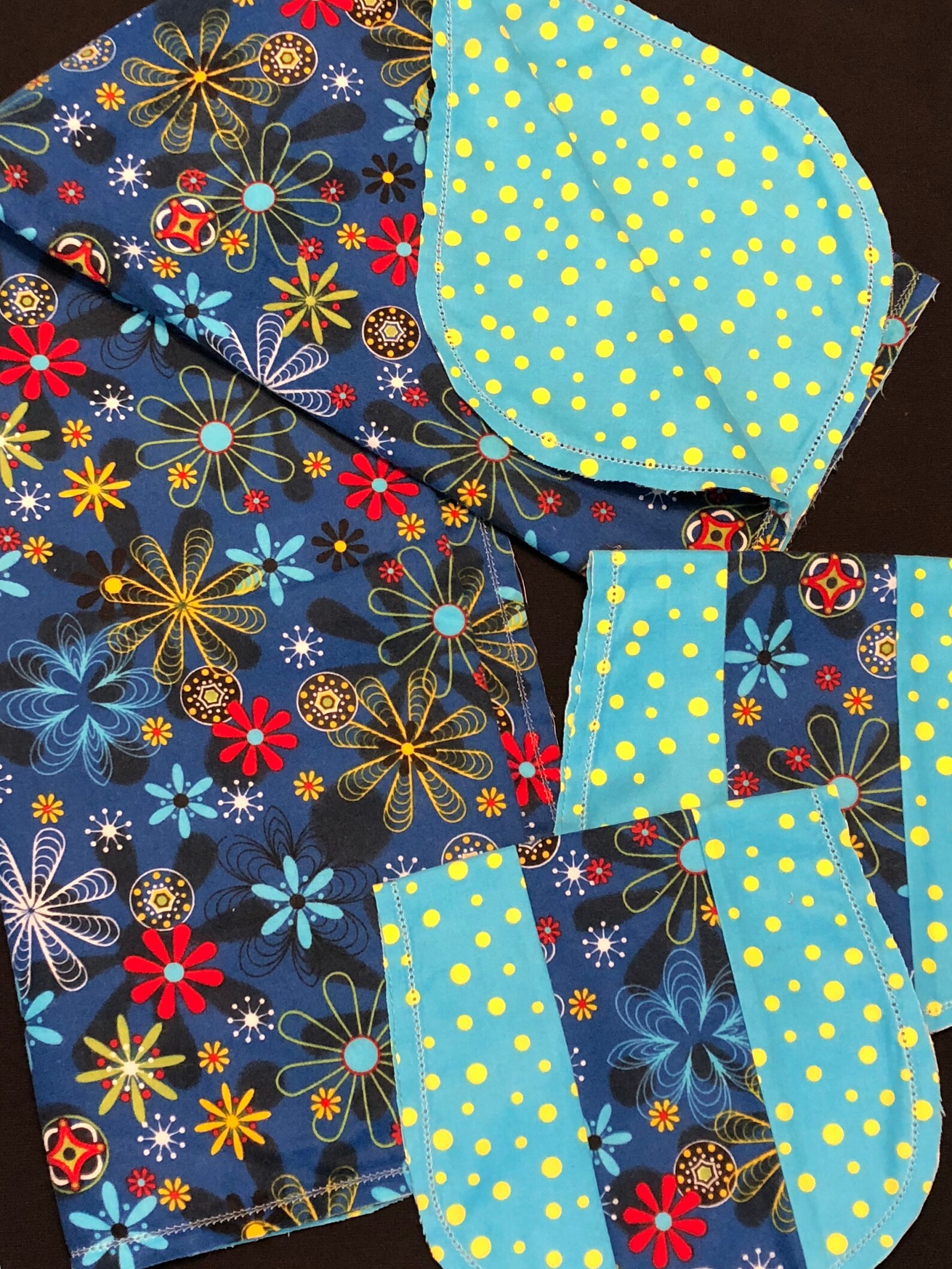 Hemstitch Floral Receiving Blanket & 2 Burp Cloths butterfly Etsy