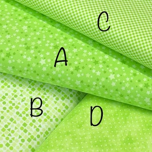 Green Playtime Flannel by Maywood Studio, shapes, gingham, stars, polka dots, crafts, quilting, sold by the yard, so soft, great quality
