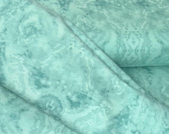 Mint green Marble, Flannel Quilt Fabric, baby blanket flannel, by the yard or 1 1/2 yd made from 100% cotton, swirls marble