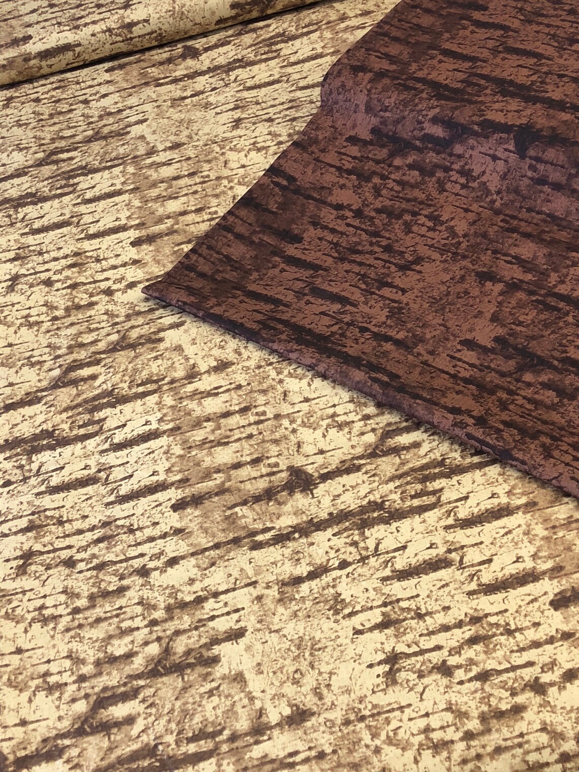 Wood grain Birch Tree bark cotton fabric tree wood forest Etsy