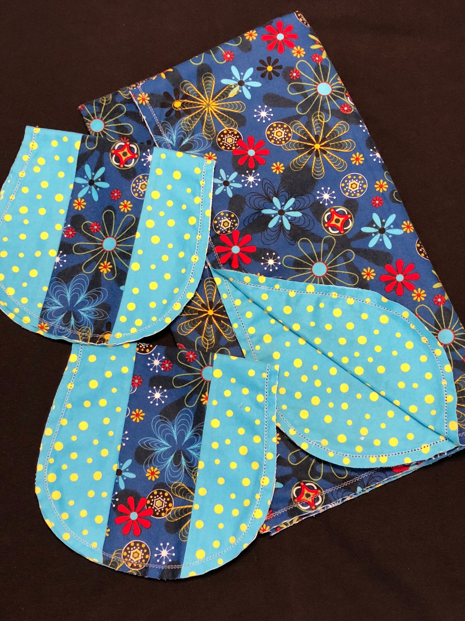 Hemstitch Floral Receiving Blanket & 2 Burp Cloths butterfly Etsy