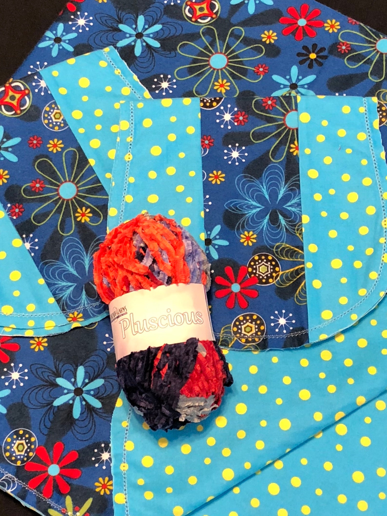 Hemstitch Floral Receiving Blanket & 2 Burp Cloths butterfly Etsy