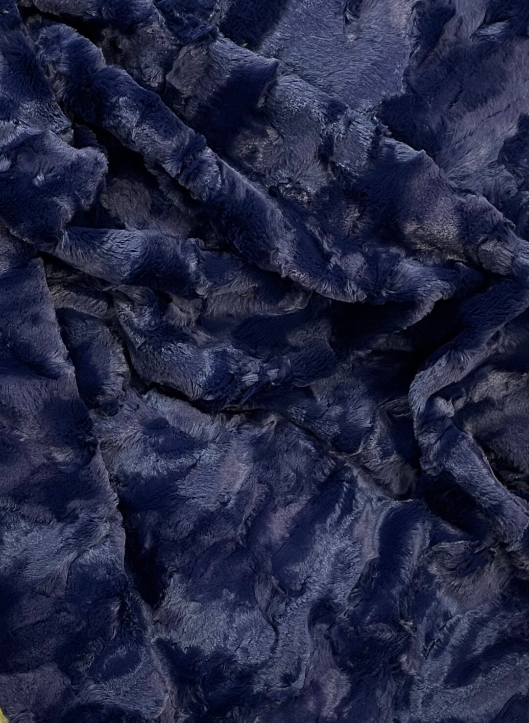 Navy Blue Minky Fabric Plush Soft Smooth Cuddle Etsy