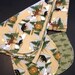 Hemstitch wilderness cabin Receiving blanket & 2 burp cloths, bear moose forest trees, crochet flannel, top quality tan green, baby gift