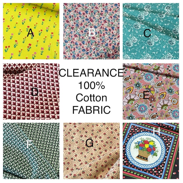 Fabric by the Yard Clearance Etsy